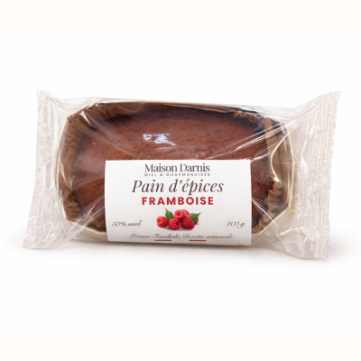 Pain d'épices 50% miel & framboise 200 gr Maison DARNIS