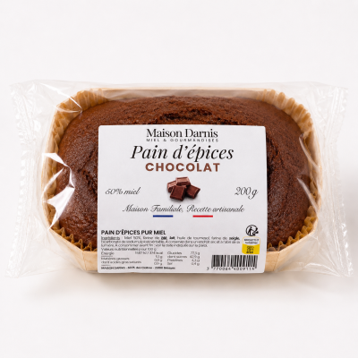 pain d'epices 200 GR pur miel chocolat Maison DARNIS
