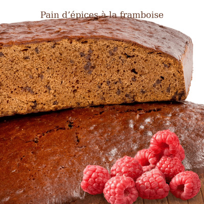 Pain d’épices au miel et à la framboise