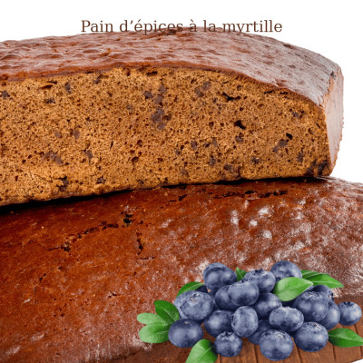 Pain d’épices au miel et à la myrtille